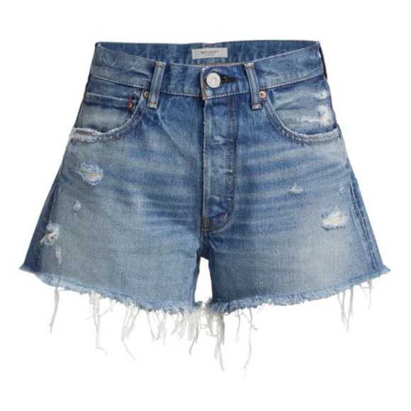 NEW  Moussy Vintage Sizes 27, 31 Women's Calumet High Rise Shorts - Blue - Picture 2 of 6